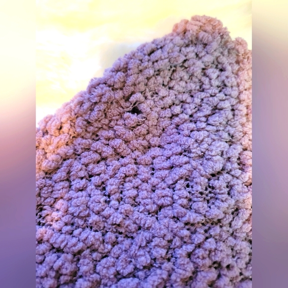 Merokeety | Taro Long Sleeve Popcorn Teddy Fuzzy Cardigan Sweater | Small - Picture 5 of 13